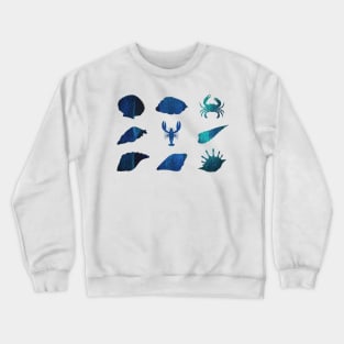 Marine Life Staples Collection: teal textured crustaceancore Crewneck Sweatshirt